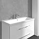 Villeroy & Boch Architectura Square Waschtischarmatur, Wasserhahn Bad mit Zugstange und Keramikkartusche, Waschbeckenarmatur wassersparend, Auslauf Höhe 113mm, eckig, Chrom