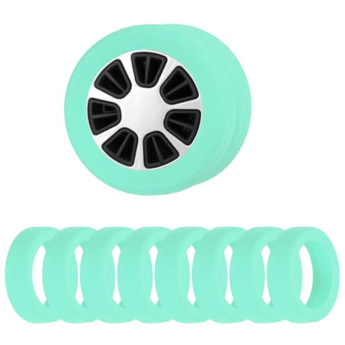 Image of 8Pack Luggage Wheel Protection Cover, Wear Resistant Anti Noise Silicone Protector Cover for 2-3 inch Spinner Wheel for Suitcases Chair Caster Travel, Green