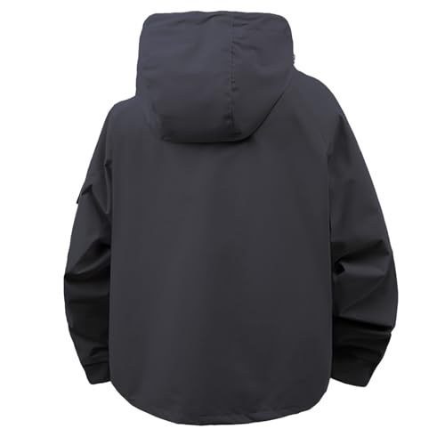 Hoodie Jacket Men Oversized Hooded Neck Fashion Sweatshirts Sports Coats with Multi Pockets Casual Streetwear Trendy3