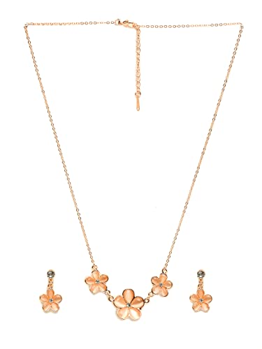 Floral Jewellery Set with Earrings for Women