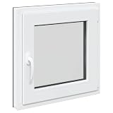 RISOR - Finestra per cantina, manuale, 50 x 50 cm, in PVC e vetro, design moderno per cantina, in vetro PVC resistente, a risparmio energetico, isolamento termico, fonoassorbente