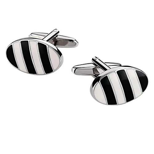 Mancuernillas Ovaladas de Acero para Hombre miniatura 1