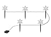 LED-trädgårdskontakter set med 5 snöflingor med timer – 21 cm H vardera – trädgårdsdekoration belysning kall vit – jul adventsvinter, snö, stjärna, ljusstavar för utomhusbatteri #1