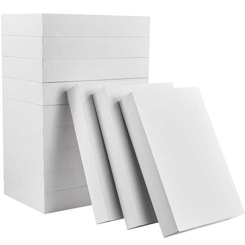 Image of SUNCOLOR 12 Pack 17 Inch White Extra Large Gift Boxes with Lids for Clothes, Presents, and Storage