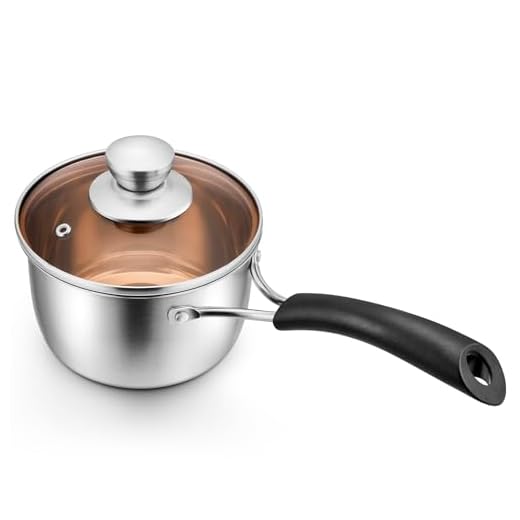 P&P CHEF 1 Quart Saucepan, Stainless Steel Saucepan with Lid, Small Sauce Pan for Home kitchen Restaurant Cooking, Easy Clean and Dishwasher Safe