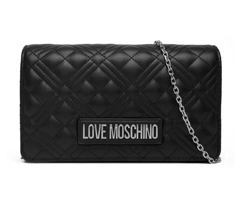 Sac Quilted PU Noir Love Moschino résistant aux rayures pour un usage quotidien