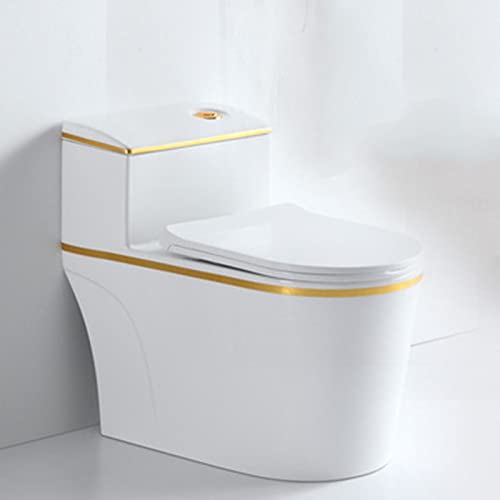 Inodoro Cerámico SDdPulse de Lujo Ligero Europeo con Doble Descarga Silenciosa, Adecuado para Hotel, Hogar y Baño miniatura 1