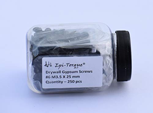 Image of Drywall Gypsum Black Screw Sharp Point Size #6 M3.5 X 25mm (Pack of 250 Pcs)