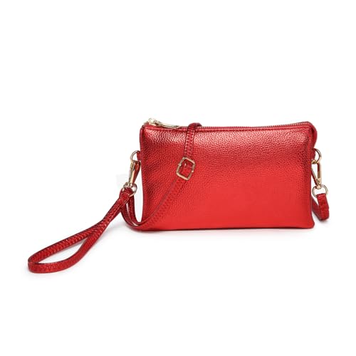 Image of JEN & CO. Riley Crossbody Bags for Women Vegan Leather Wristlet Clutch Wallet Purses Handbags with 2 Straps