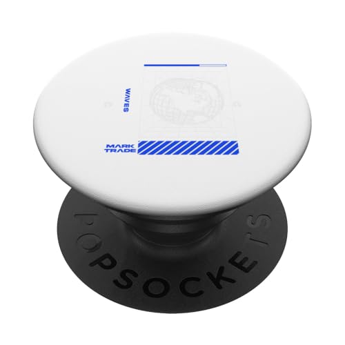 Waves Tech Future - Aesthetic Edgy Streetwear PopSockets PopGrip Adhésif