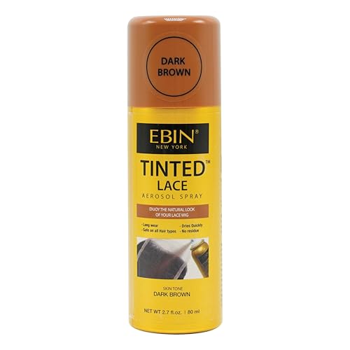Tinted Lace Spray - Dark Brown 2.7fl.oz/80ml | Seamless Lace Blending, Quick-Dry Formula, Natural Finish for Lace Front Wigs