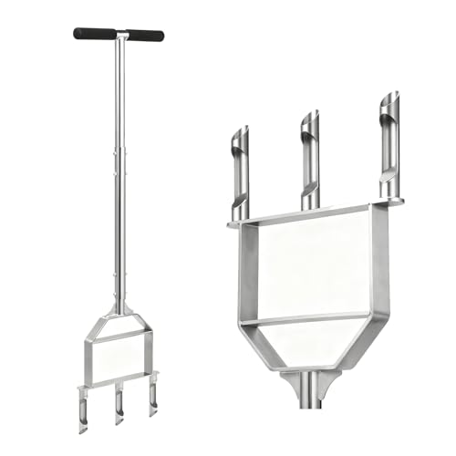 Manual Core Aerator herramienta de césped en acero inoxidable miniatura 1