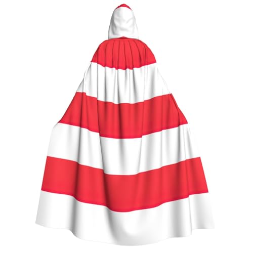Cape à capuche drapeau indonésien pour déguisement