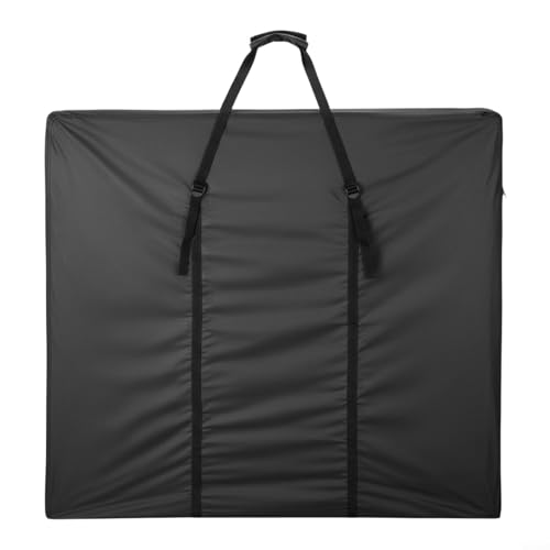 Funda de mesa plegable impermeable, cubierta para muebles de exterior con tela Oxford 210D/420D/600D resistente al desgarro para muebles de patio y jardín al aire libre, negro 110 × 21 × 110 cm (210D)