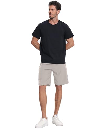 BUYJYA 5 Pack Men's Athletic Gym Shorts Set Workout Basketball Running Elastic Waist with Zipper Pocket Gift2