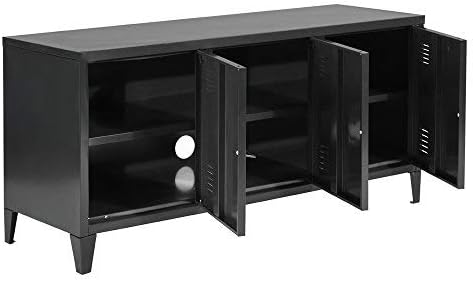 Miniatura 9 de HouseinBox - Armario de almacenamiento de archivos para oficina (metal, 3 puertas, 3 en 1, 2 estantes, patas desmontables)