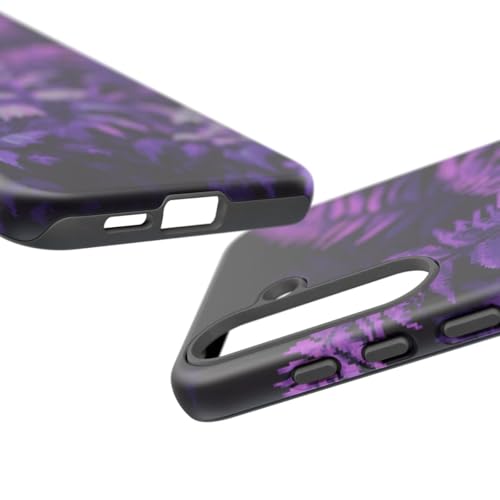 Coque Samsung S25 Plus Pixel Art Purple Ferns rigide mate