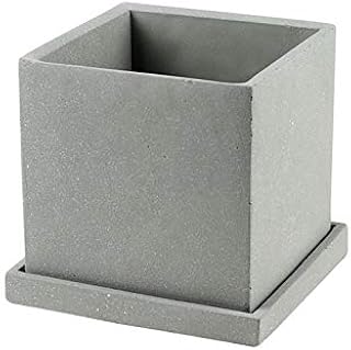 NICOLE Concrete Planter Mold Set Suqare Coaster Molds Cement Flower Pot Silicone Moulds for Home Decor