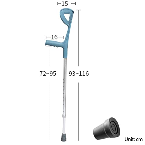 Kule przedramionowe – Lekkie aluminiowe kule ramienne – Regulowane kule – Ergonomiczne uchwyty – Antypoślizgowa gumowa końcówka (1 szt.) Lucky Star