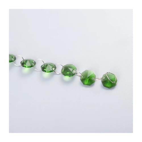 �Ƃ̑����̂��߂̃����O���t���Ă��� 1m �̗ΐF�̃N���X�^�� �K���X�̃X�g�����h(Silver rings)