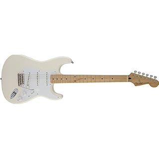 Fender Jimmie Vaughan Tex-Mex Strat Guitare électrique avec touche en érable Blanc olympique 0139202305 - Les Beatles, Paul McCartney, John Lennon, RIngo Starr, George Harrison
