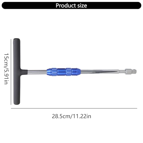 JDNH Multipurpose T Handle Hexagonal Socket Wrench with 1/4 to 3/8Inch Adapter for Efficient Fastening and Removal Tasks Socket Wrench Set - Image 5