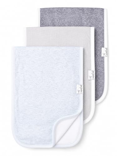 Image of Copper Pearl Premium Baby Burp Cloths - 3-Pack Large Cotton Burp Cloths, Extra Soft Spit Up Rags with 3 Absorbent Layers, Perfect for Baby Boy and Baby Girl Gifts (21" x 10" Size, Lennon Set)