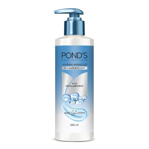 PONDD-S Hydra Miracle Body Gel Lotion, Water-Based, Hyaluronic Acid, Non-Sticky, Quick Absorbing, 380ml