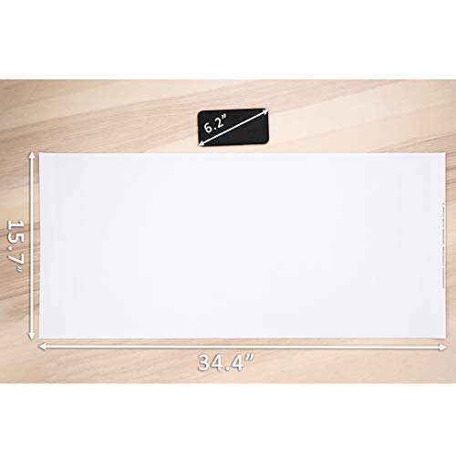 Allenjoy 34.4X15.7In Double Side White Marble Photography Background 2 In 1 Matte Realistic Paper Tabletop Backdrop Food Jewelry Cosmetics Makeup Small Product Prop Professional Photo Shoot #TOP4