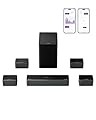 ULTIMEA 7.1 Surround Sound System for TV with Dolby Atmos, 460W Sound Bar for TV with 6.5" Subwoofer, APP Control, 4 Wired Surround Speakers, Home Theater Sound System, Poseidon D80 (2025 Upgrade)