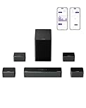ULTIMEA 7.1 Channel Surround Sound System for TV with Dolby Atmos, 460W Soundbar with 6.5" Wireless Subwoofer, APP Control, 4 Surround Speakers, Home Theater Audio System, Poseidon D80