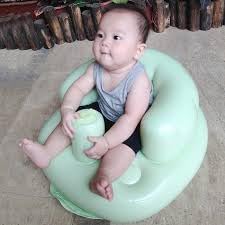 Image of Soft Baby Bath & Floor Seat /Sofa /Chair with inbuilt Inflatable Pump (Japan Soft Baby Bath)
