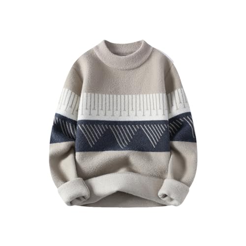 Autumn Winter Mens O Neck Sweater Men Tops Male Pullover Thick Warm Sweaters - Main Image