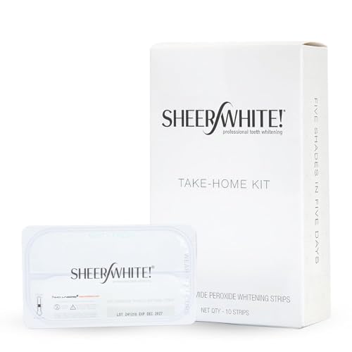 Image of Sheer White! Teeth Whitening Strips - Professional Strength Formula Whitens Up to 5 Shades in 5 Days, Invisible No Slip Strips Mold to Teeth, Enamel Safe Formula, Whiten Anytime - Anywhere!