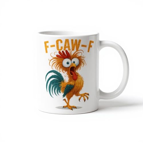 Pure Compression F-Caw-F Mug 11oz – Funny Chicken Coffee Cup Gag Gift - image 1