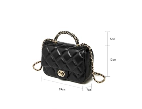 Women's bag women's metal chain diamond checkered handbag versatile one-shoulder crossbody pre-owned women's bag3