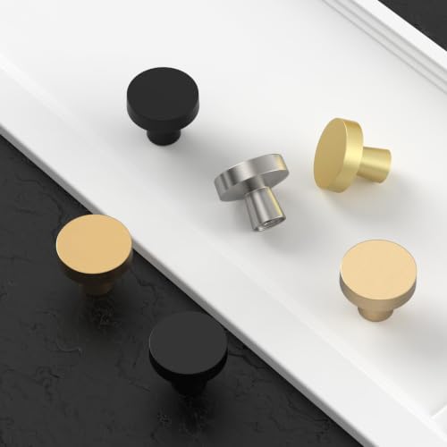 Image of Asidrama 20 Pack Champagne Bronze Cabinet Knobs Heavy-Duty Solid Kitchen Cabinet Pulls Champagne Gold Dresser Drawer Hardware for Cupboard
