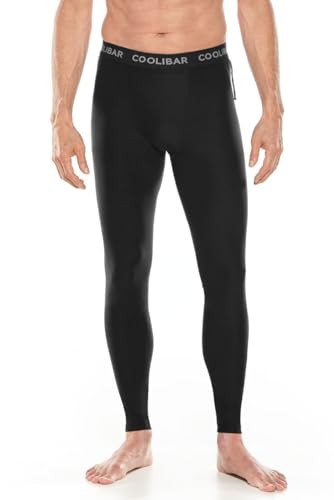 Coolibar UPF 50+ Men's Calasa Tech Swim Trunk Tights - Sun Protective (Large- Black)