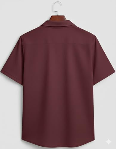 Image of FASHA Men's Half Sleeve Shirt for Men - Casual Summer Shirt, Regular Fit Collared Button Down, Stylish Lightweight Short Sleeve Shirt for Men, Formal & Casual Wear-Pack of 1