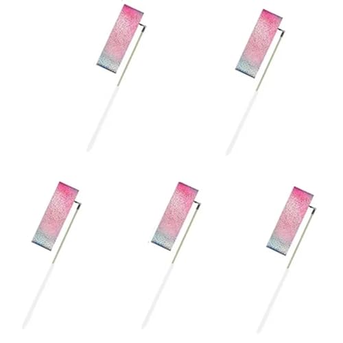 VIOLDHHJK 5/10 Cintas de Gimnasia con Estrellas Intermitentes, Cintas de Danza, Cintas rítmicas, Cintas de Ballet, varitas giratorias, Palos arcoíris for Entrenamiento, 2 m/4 m(4M,5Pcs White)