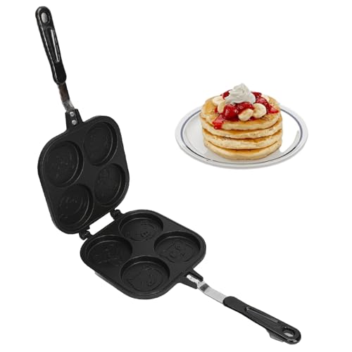 Topyond Pancake Pan Maker, Double Sided Nonstick Japanese Egg Pan, Multifunctional Aluminum Alloy Tamagoyaki Pan for Eggs, French Toast, Omelette, and Crepes
