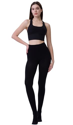 Image of DUCMODA Women's 70D Semi-Opaque Tights High Waist Solid Soft Stretch Pantyhose