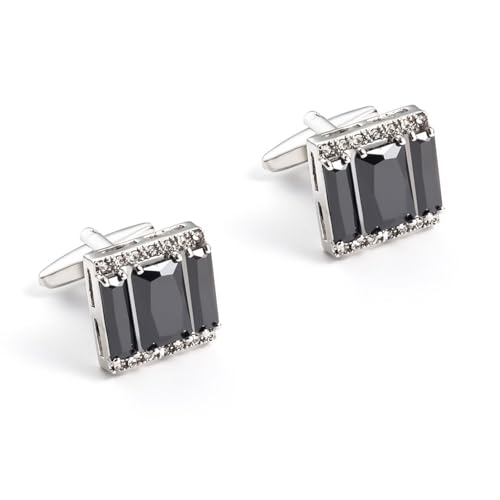 Gemelos de plata cuadrados que solucionan la falta de estilo en trajes