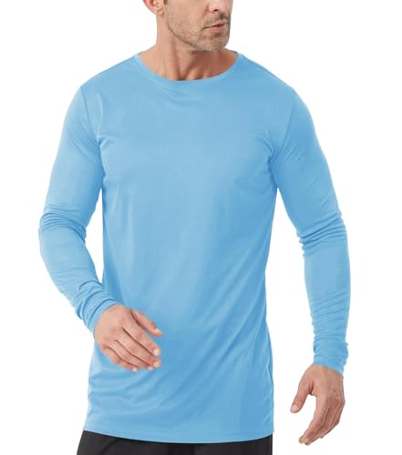 Image of Mens Tall Rash Guard Long Sleeve T Shirts-UPF 50+ Sun Protection Swim Tee