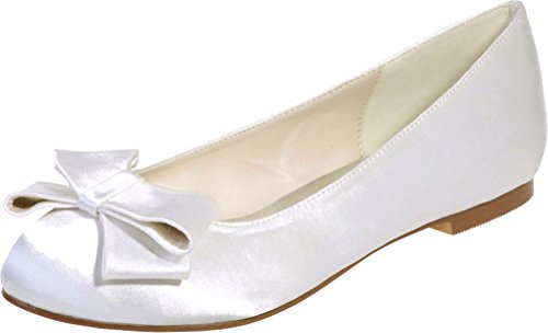 Chaussures plates ivoire avec nœud en taille 37.5 pour mariage