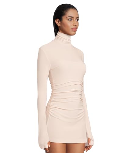 Image of Norma Kamali Long Sleeve Turtleneck Pickleball Dress