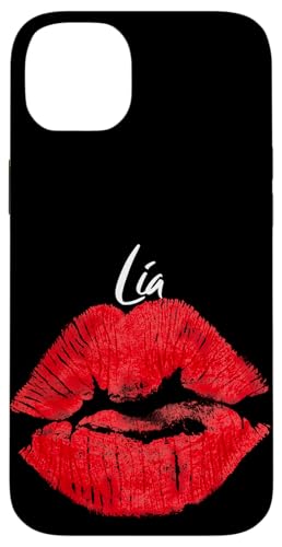 Lia Red Lips ���O����t�@�[�X�g�l�[�� �X�}�z�P�[�X iPhone 14 Plus �p