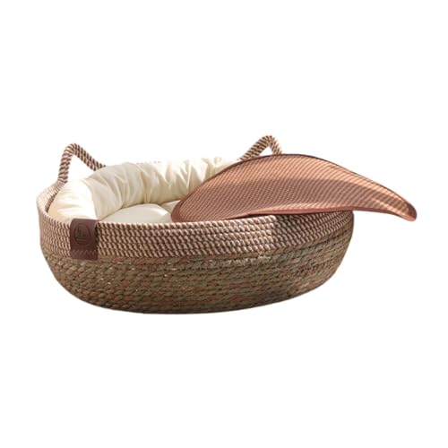 Folpus Muebles de Cesta de la Cama de Gato Muebles Protector de Verano Lavable con cojín Scratching Board Scratcher para Gatitos de Gatos Interiores, S