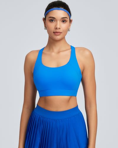 Image of RUNNING GIRL Sports Bras for Women High Support, Adjustable Straps High Impact Racerback Bra with Hook Closure Molded Cup