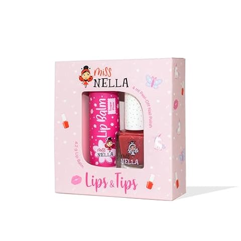 Miss Nella Lakier do paznokci + balsam do ust zestaw (SUGAR PLUM + CHERRY MACAROON)